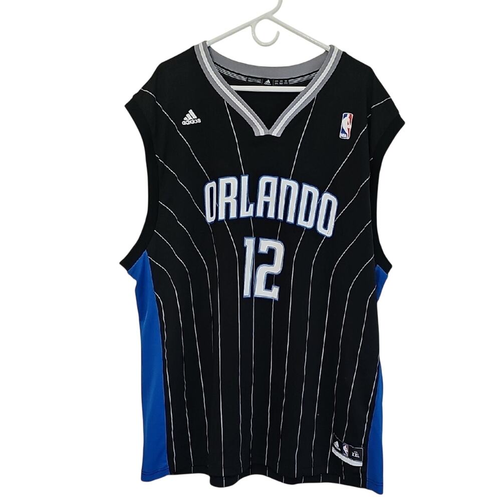 Adidas Orlando Magic Black and Blue Swingman Jersey Mens 2XL Dwight Howard #12